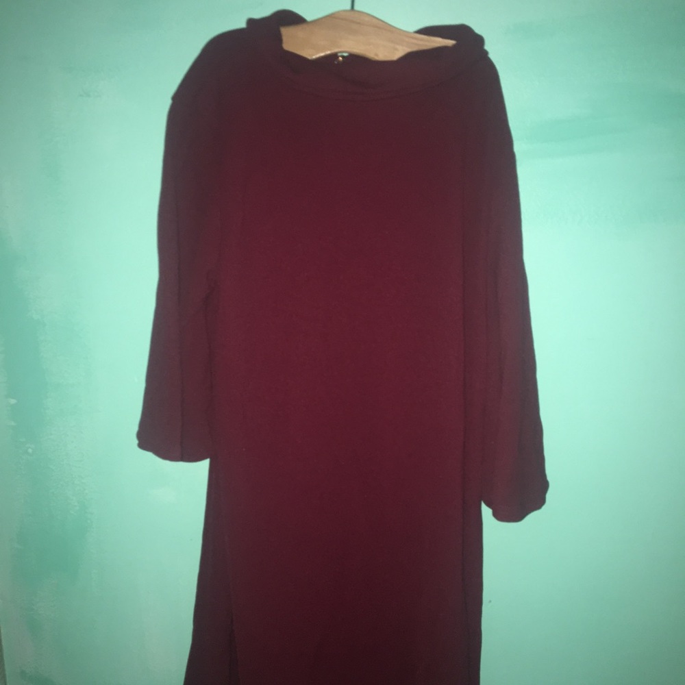 Boohoo Red Flowy Dress